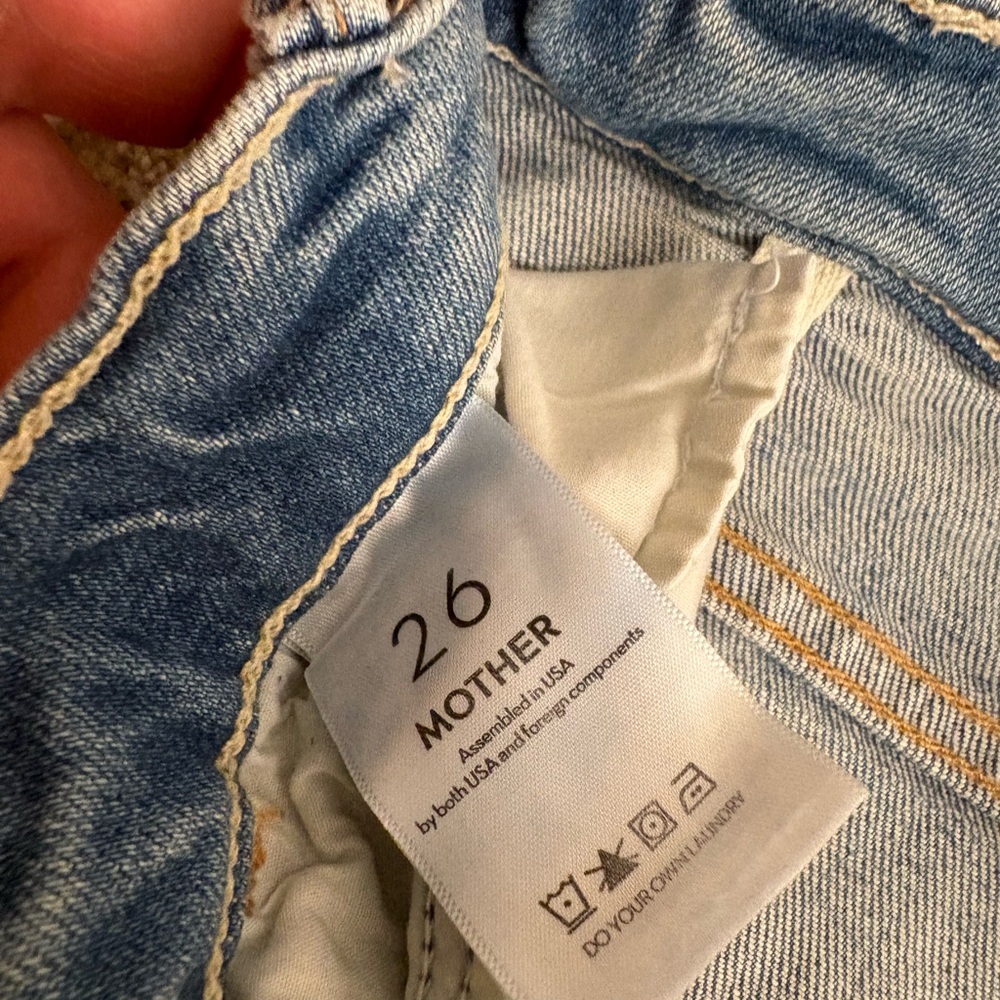 MOTHER Wide-Leg Flare Jeans in Light Blue Wash - Picture 7 of 10